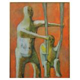 measures: 48"x 36" Mother and Child swinging,  s