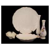 Lot of creamy white porcelain to include a   12.5"