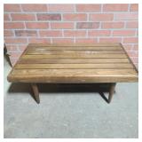 Wood Slat Bench Mid Century MCM