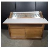 Rolling Pop-up Cocktail Cabinet Bar Locking