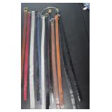 12 Belts Leather Snake Skin Etc.