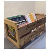 Fruit Crate full of Books