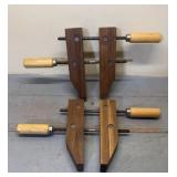 Pair of Wood Working Clamps 4.5 inch Opening