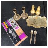 Brass Baldwin Candlesticks, Salt Pepper Shakers