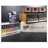 2 VHS 1 in Box 1 Cassette Cabinets Cases Drawers/