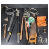 Yard Home Tools Saw Hammer Lock & Key Etc.