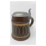 VIntage Brown Ceramic W German Beer Stein