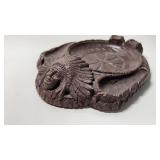 Antique Cigar Store Indian Ashtray Tobacciana