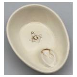 Vtg Rare Mason Shriner Freemason Ashtray Masonic