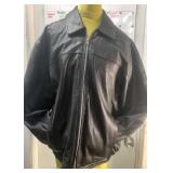 Chereskin Leather Jacket Mens LARGE Zippered