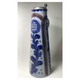 12" Bavarian Sunflower Beer Stein Stoneware Mug