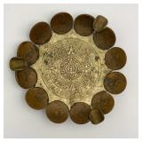 Vtg Mexican Coin Ashtray Folk Art As Found