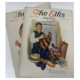 1920s The Elks Paper Magazine Pair 12x8