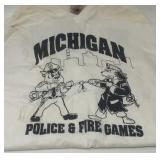 Vintage Michigan Police & Firefighter Games Shirt