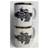 Michigan Sheriffs Association Mugs Coffee Pair