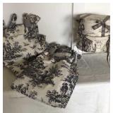 WAVERLY PAIR OF DRAPERY PANELS TOILE FRENCH