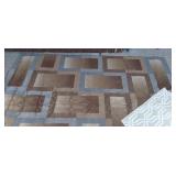 Rubber backed rugs 94x 60 No tears or stains