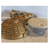LONGABERGER BREAD BASKET 7" with Lidded Protector