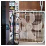 Box fan Lamp Both Power On Both metal