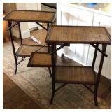 Pair of Tommy Bahama Style Bamboo and Cane