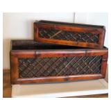 Bamboo Wood Woven Planter Boxes TOMMY BAHAMA