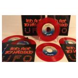 UFO TOO HOT TO HANDLE 45 RPM Rare Red Wax Vinyl