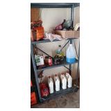 Metal storage shelf With contents