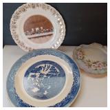 Vintage plates Blue Willow Royal Lords Prayer