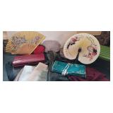 Vintage MCM scarves Changes purses Fans (fabric