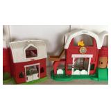 FISHER PRICE LITTLE PEOPLE BARNS Two Fisher Price