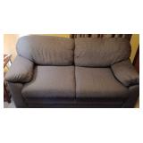 Blue pull out foam cushion sleeper Love seat 62