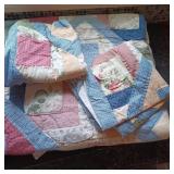 Cotton quilt 100"×90" Pillow shams 21"×37"