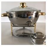 NEW Chafing  18/10 Stainless with Gold Colored