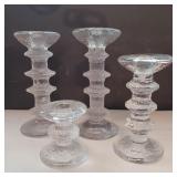 Glass candle sticks