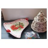 MCM Christmas tree Serving platter