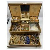 Jewelry Box Filled With Vintage Jewelry