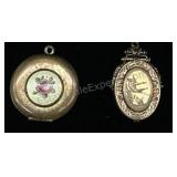 Gold jewelry filled rose lockets