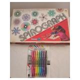 Vintage Kenneth Spirograph and Colored Ink Pens
