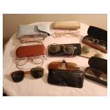 Assorted Eye Glasses, Cases and Pieces