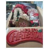 Box of Assorted Christmas Decor