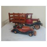 Wooden Truck and Car