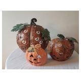 Assorted Pumpkin Candle Holders/Decor