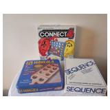 Assorted Board Games-Sequence, Mancala, Connect 4