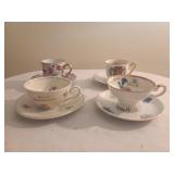 Rosenthal, Assorted Mini Tea Cup and Saucer Sets
