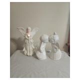 Light Up Angel and Kissing Angel Pair