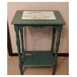 Painted Side Table with Glued Cutting Board