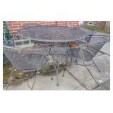 Wrought Iron Outdoor Table and Chair Set