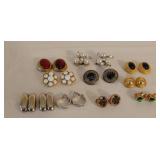10 Pair Clip On Earrings Inc Monet