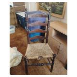 Wicker Seat Chair 41x20