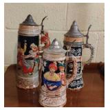 Vintage German Musical Steins